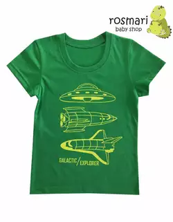 Футболка зелёная космос Футболка зелёная космос